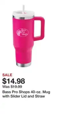 Cabela's Bass Pro Shops 40-oz. Mug with Slider Lid and Straw offer