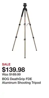 Cabela's BOG DeathGrip FDE Aluminum Shooting Tripod offer