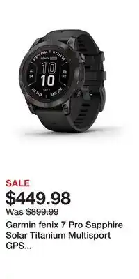 Cabela's Garmin fenix 7 Pro Sapphire Solar Titanium Multisport GPS Smartwatch - Carbon Gray offer