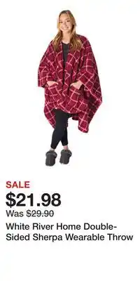 Cabela's White River Home Double-Sided Sherpa Wearable Throw offer