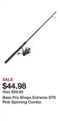Cabela's Bass Pro Shops Extreme STK Pink Spinning Combo offer