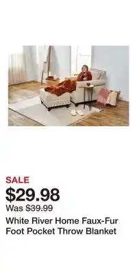 Cabela's White River Home Faux-Fur Foot Pocket Throw Blanket offer