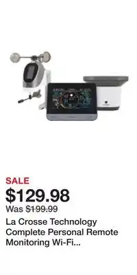 Cabela's La Crosse Technology Complete Personal Remote Monitoring Wi-Fi Weather Station offer