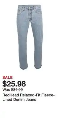 Cabela's RedHead Relaxed-Fit Fleece-Lined Denim Jeans offer
