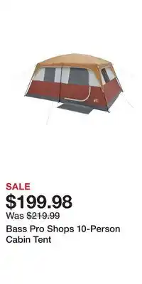 Cabela's Bass Pro Shops 10-Person Cabin Tent offer