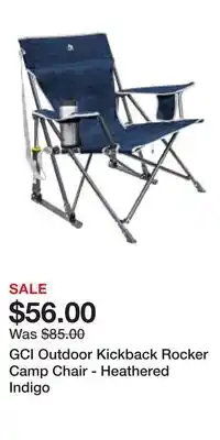 Cabela's GCI Outdoor Kickback Rocker Camp Chair - Heathered Indigo offer