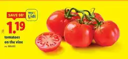 Lidl Tomatoes on the vine offer