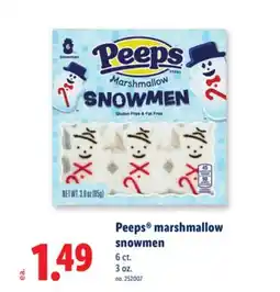 Lidl Peeps marshmallow snowmen offer