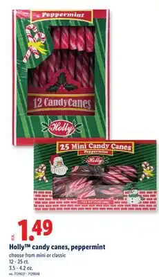 Lidl Holly candy canes, peppermint offer