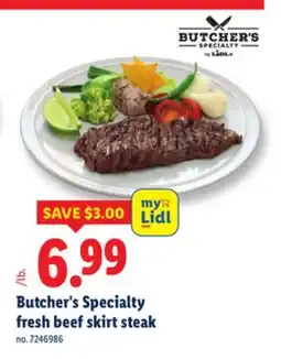 Lidl Butcher's Specialty fresh beef skirt steak offer
