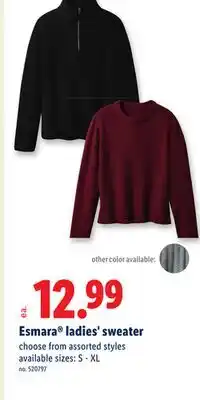 Lidl Esmara ladies' sweater offer