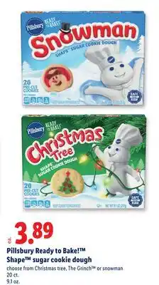 Lidl Pillsbury Ready to Bake! Shape sugar cookie dough offer