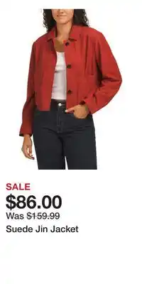 TJ Maxx Suede Jin Jacket offer