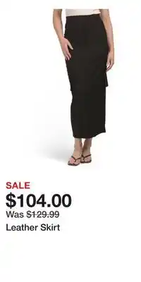 TJ Maxx Leather Skirt offer