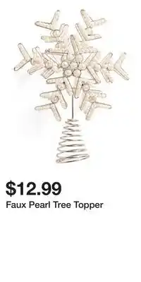 TJ Maxx Faux Pearl Tree Topper offer