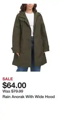 TJ Maxx Rain Anorak With Wide Hood offer