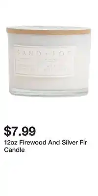 TJ Maxx 12oz Firewood And Silver Fir Candle offer
