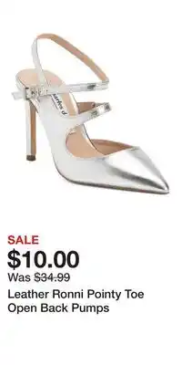 TJ Maxx Leather Ronni Pointy Toe Open Back Pumps offer