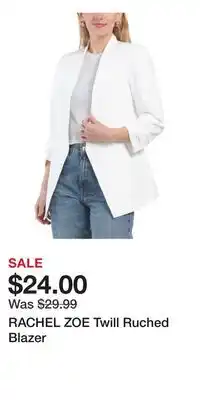 TJ Maxx RACHEL ZOE Twill Ruched Blazer offer