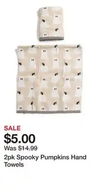 TJ Maxx 2pk Spooky Pumpkins Hand Towels offer