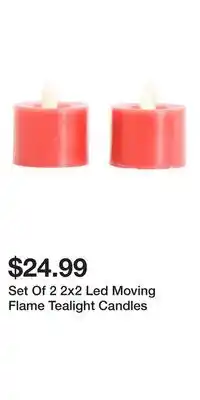 TJ Maxx Set Of 2 2x2 Led Moving Flame Tealight Candles offer