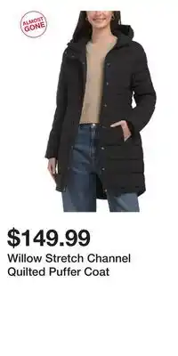 TJ Maxx Willow Stretch Channel Quilted Puffer Coat offer