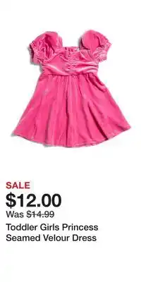 TJ Maxx Toddler Girls Princess Seamed Velour Dress offer