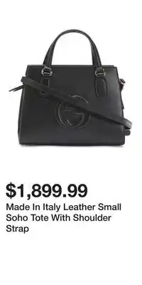 TJ Maxx Made In Italy Leather Small Soho Tote With Shoulder Strap offer