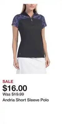 TJ Maxx Andria Short Sleeve Polo offer