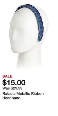 TJ Maxx Rafaela Metallic Ribbon Headband offer