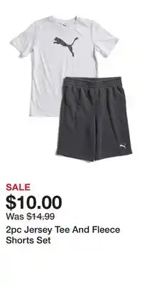 TJ Maxx 2pc Jersey Tee And Fleece Shorts Set offer