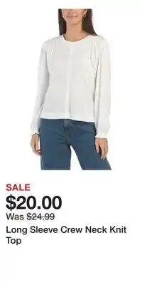 TJ Maxx Long Sleeve Crew Neck Knit Top offer