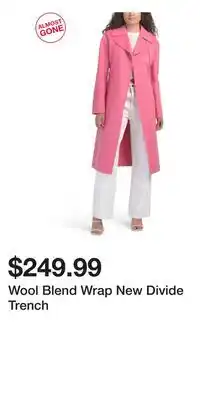 TJ Maxx Wool Blend Wrap New Divide Trench offer