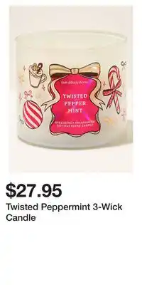 Bath & Body Works Twisted Peppermint 3-Wick Candle offer