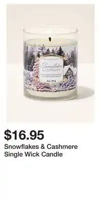 Bath & Body Works Snowflakes & Cashmere Single Wick Candle offer