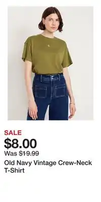Old Navy Old Navy Vintage Crew-Neck T-Shirt offer