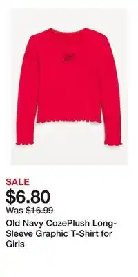 Old Navy Old Navy CozePlush Long-Sleeve Graphic T-Shirt for Girls offer
