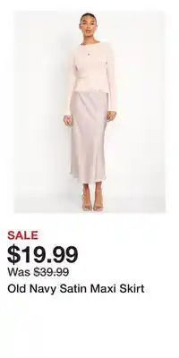 Old Navy Old Navy Satin Maxi Skirt offer
