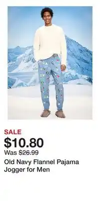 Old Navy Old Navy Flannel Pajama Jogger for Men offer