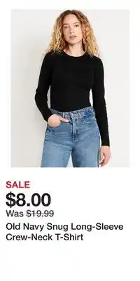 Old Navy Old Navy Snug Long-Sleeve Crew-Neck T-Shirt offer