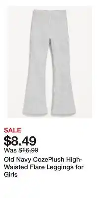 Old Navy Old Navy CozePlush High-Waisted Flare Leggings for Girls offer