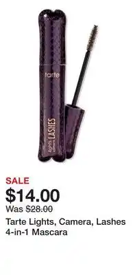 Ulta Beauty Tarte Lights, Camera, Lashes 4-in-1 Mascara offer
