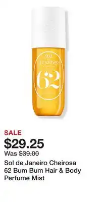 Ulta Beauty Sol de Janeiro Cheirosa 62 Bum Bum Hair & Body Perfume Mist offer