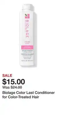 Ulta Beauty Biolage Color Last Conditioner for Color-Treated Hair offer