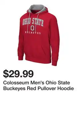 Dick's Sporting Goods Colosseum Men's Ohio State Buckeyes Red Pullover Hoodie offer