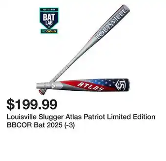Dick's Sporting Goods Louisville Slugger Atlas Patriot Limited Edition BBCOR Bat 2025 (-3) offer