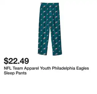 Dick's Sporting Goods NFL Team Apparel Youth Philadelphia Eagles Sleep Pants offer