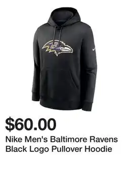 Dick's Sporting Goods Nike Men's Baltimore Ravens Black Logo Pullover Hoodie offer