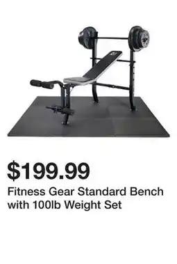 Dick's Sporting Goods Fitness Gear Standard Bench with 100lb Weight Set offer