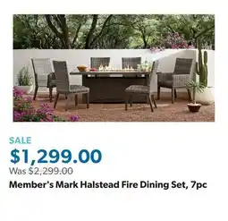 Sam's Club Member's Mark Halstead Fire Dining Set, 7pc offer
